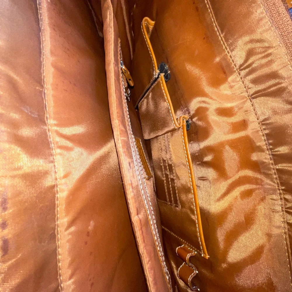 Vintage Franklin Covey Full Grain Leather Briefcase Laptop Bag